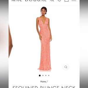 NWT Mac duggal dress size 12. Beautiful beading and coral color